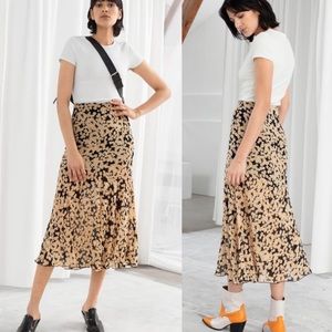 & Other Stories Midi Floral Skirt